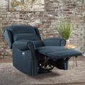 Power Recliner Navy Blue Fabric