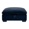 Corduroy Fabric Ottomans Footrest To Combine With 2 Seater Sofa, 3 Seater Sofa And 4 Seater Sofa, Bule Corduroy Blue Corduroy