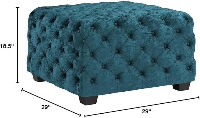 Ottoman Teal Velvet