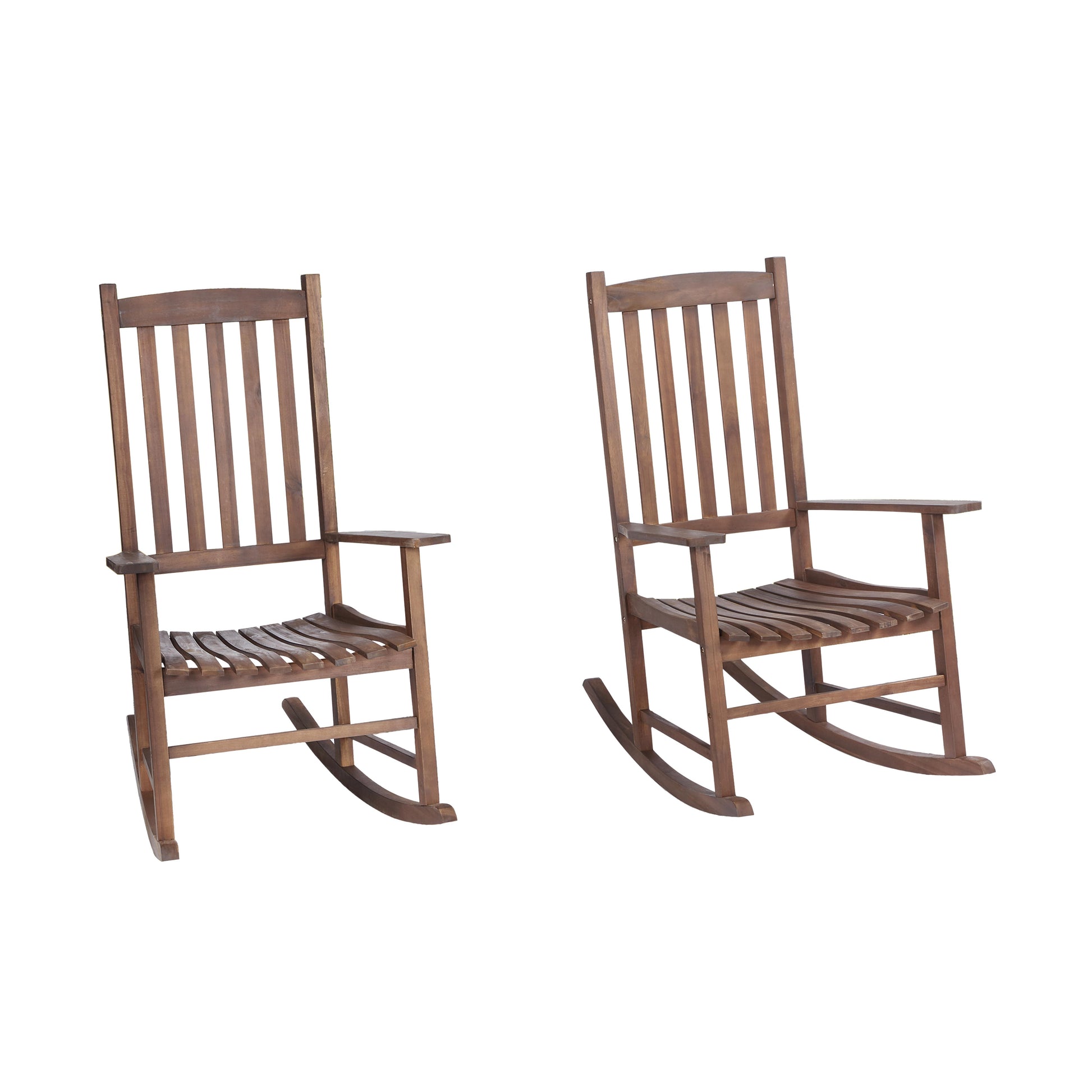 Outdoor Rocking Chair Patio Rocker Brown Brown Acacia Wood