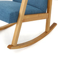 Blue Fabric Upholstered Rocking Chair Blue Fabric