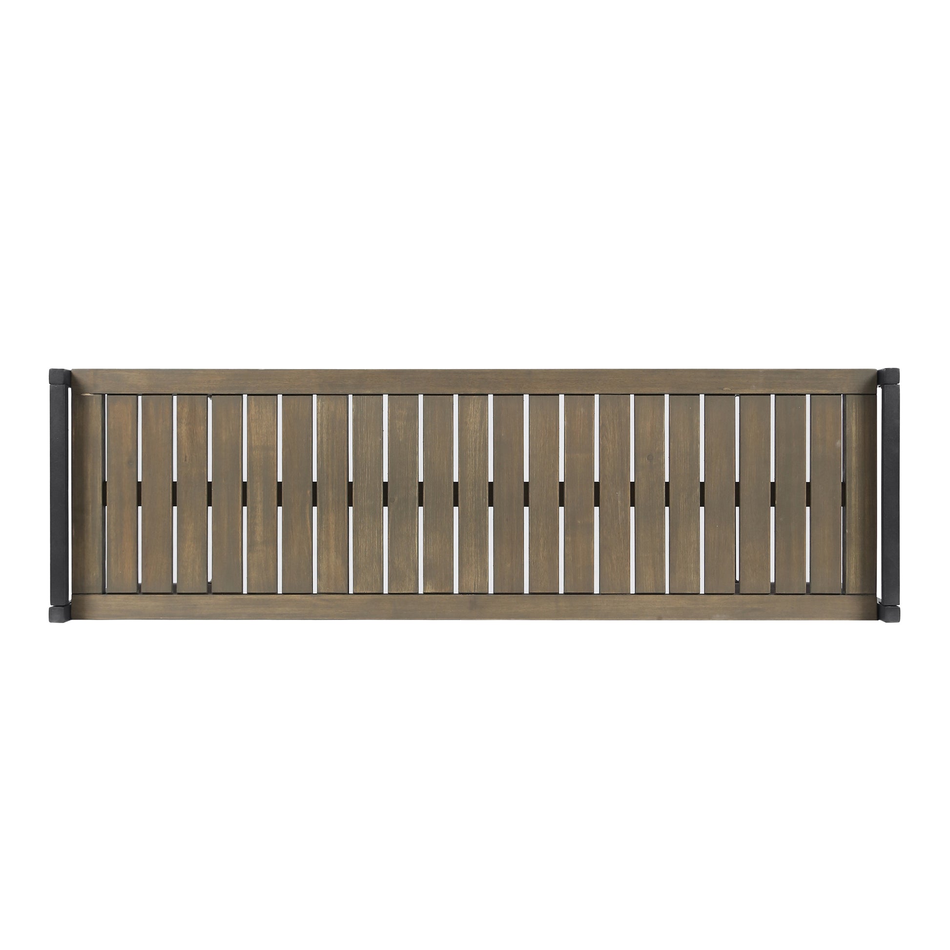 Hopkins Industrial Wood And Metal Bench Grey Acacia Wood