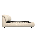 King Size Luxury Upholstered Platform Bed With Oversized Padded Backrest And Solid Wood Frame,Suitable For Multiple Heights Of Mattresses,Beige Old Sku:W1885S00015 Box Spring Not Required King Beige Wood Pine Solid Wood