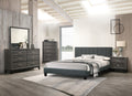 Gorgeous 1Pc Full Size Bed Charcoal Polyfiber Platform Bedframe Slats Bedroom Furniture Box Spring Not Required Full Charcoal Wood Bedroom Modern,Transitional Rubberwood Bed Frame Foam Mdf,Particle
