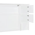 Full Size Murphy Bed With Drawers, Cabinets And Usb Ports,White Full White Mdf Lvl