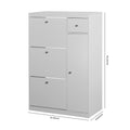 Shoe Cabinet,Freestanding Tipping Bucket Shoe Rack Organizer With 3 Flip Drawers,Entryway Narrow Shoe Storage With Adjustable Storage Shelf,Modern Slim Hidden Shoe Cabinet, White 5 Or More Spaces White Primary Living Space Particle Board