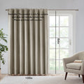 Printed Heathered Blackout Window Patio Panel Taupe Polyester