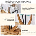 Modern Minimalist Rectangular Glass Table With 0.39 