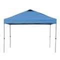 Outsunny 10' X 10' Pop Up Canopy Tent, Instant Sun Shelter With 3 Level Adjustable Height, Top Vents And Wheeled Carry Bag For Outdoor, Garden, Patio, Blue Blue Steel