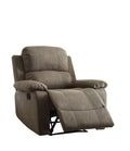 Grey Polished Recliner With Pillow Top Arm Grey Microfiber Manual Handle Metal Primary Living Space Tight Back Handle Pillow Top Arms Fabric Metal