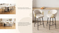 30 Inch Dining Chairs Set Of 2 Modern Style 360 Swivel Bar Chairs With Simple Design, Comfortable High Stools, And Flexible Dining Chairs Suitable For Bars, Restaurants,Velvet Bar Chair Beige30 Inch