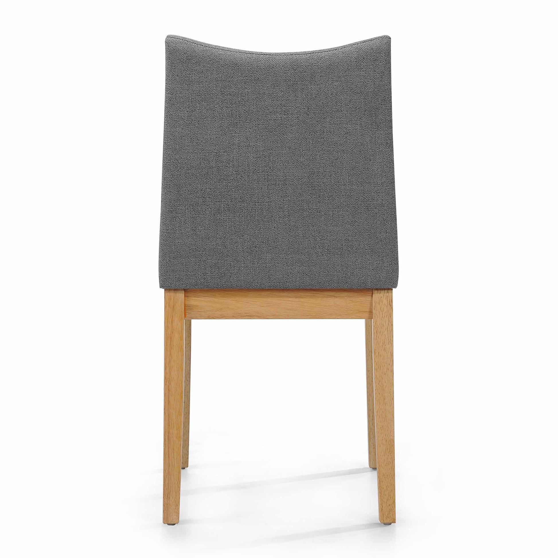 Dining Chair Set Of 2 Dark Grey Fabric