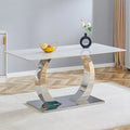 Only Table Top. 63X31.5 Inch White Marble Textured Slate Dining Table A Choice Of Elegance And Durability. White Sintered Stone