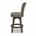 Henry 27 Armless Swivel Counter Height Bar Stool, Heathered Grey Linen Gray Foam Linen