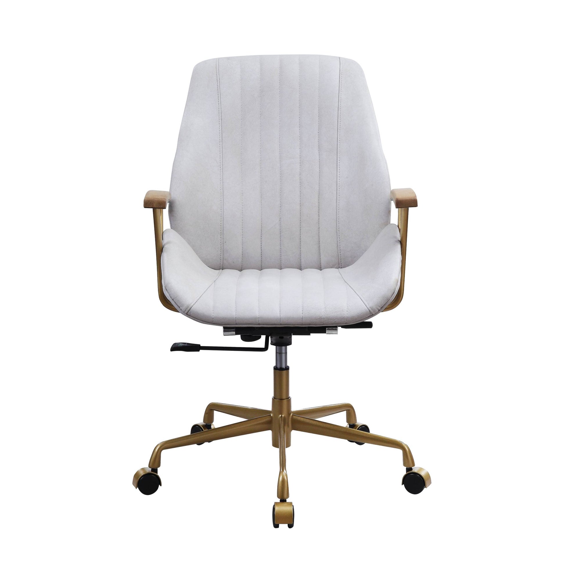 Vintage White Office Chair With Swivel Solid Vintage Office Office Chairs Solid Back Swivel Genuine Leather