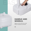Kleankin Portable Camping Sink, Handwashing Station Basin With 4.5 Gallon Tank, Rolling Wheels & Soap Dispenser For Rv, Outdoor Events, Gatherings, Hdpe, White Antique White Plastic