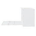 Twin Size Murphy Bed With Drawers, Cabinets And Usb Ports,White Twin White Mdf Lvl