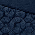 3 Piece Velvet Quilt Set Navy Full Queen Full Navy Cotton