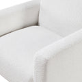 Caius Modern Arm Chair White Foam Boucle
