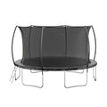 14Ft Trampoline Double Side Color Pad Trampoline For Kids And Adults With Enclosure Net And Ladder,Curved Fence Pole Black Steel Steel