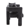 Coolmore Modern Chenille Loveseat Sofacomfy Upholstered 2 Seater Sofa, Small Loveseat Accent Couch For Living Bedroom Leisure Areas Carbon Black Carbon Black Primary Living Space Foam Chenille