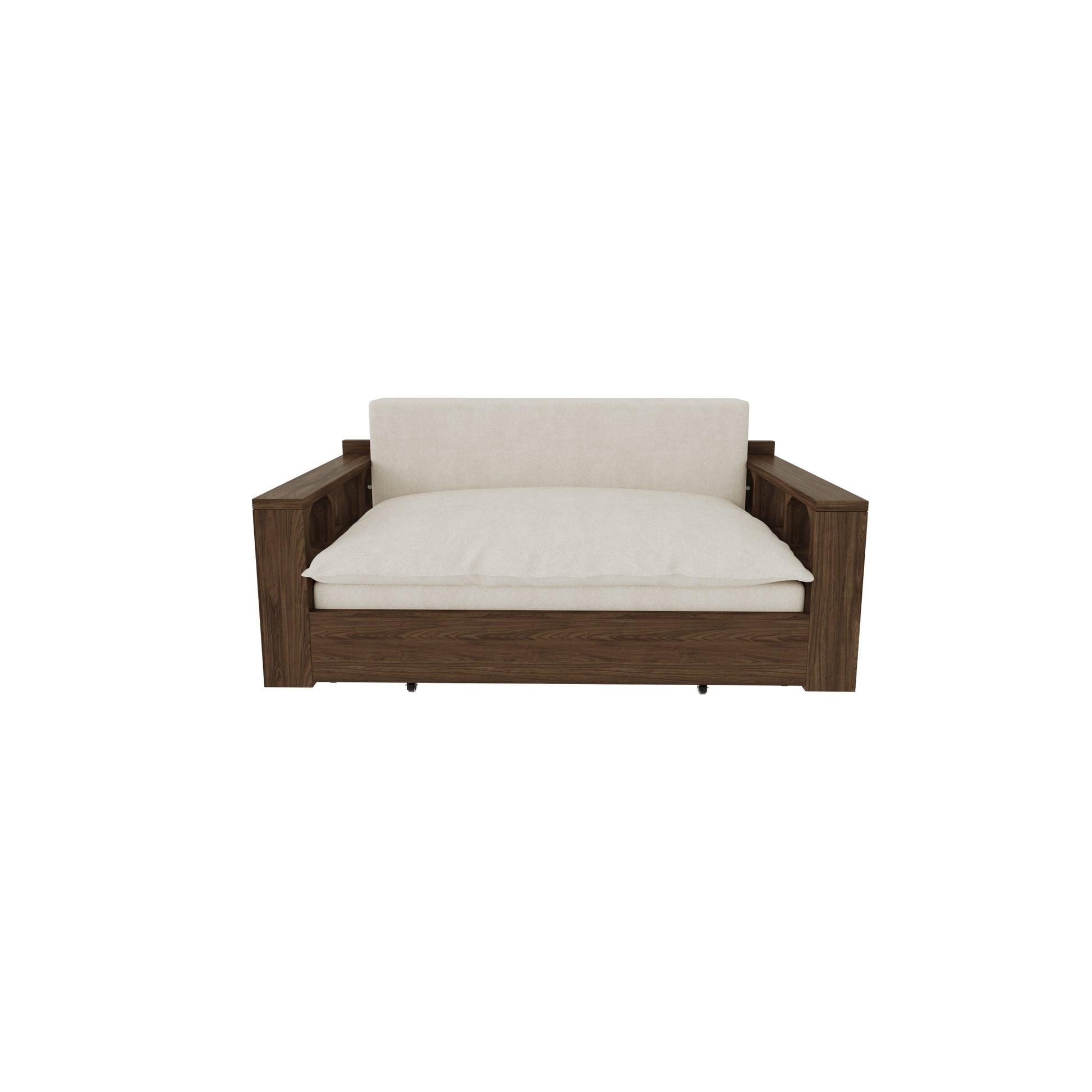 3 In 1 Convertible Sleeper Sofa Bed,Modern Velvet Loveseat Couch With Pull Out Bed,Small Beautiful Seat Futon Sofa Bed With Convertible Office Desk,Beige Beige Metal & Wood 2 Seat