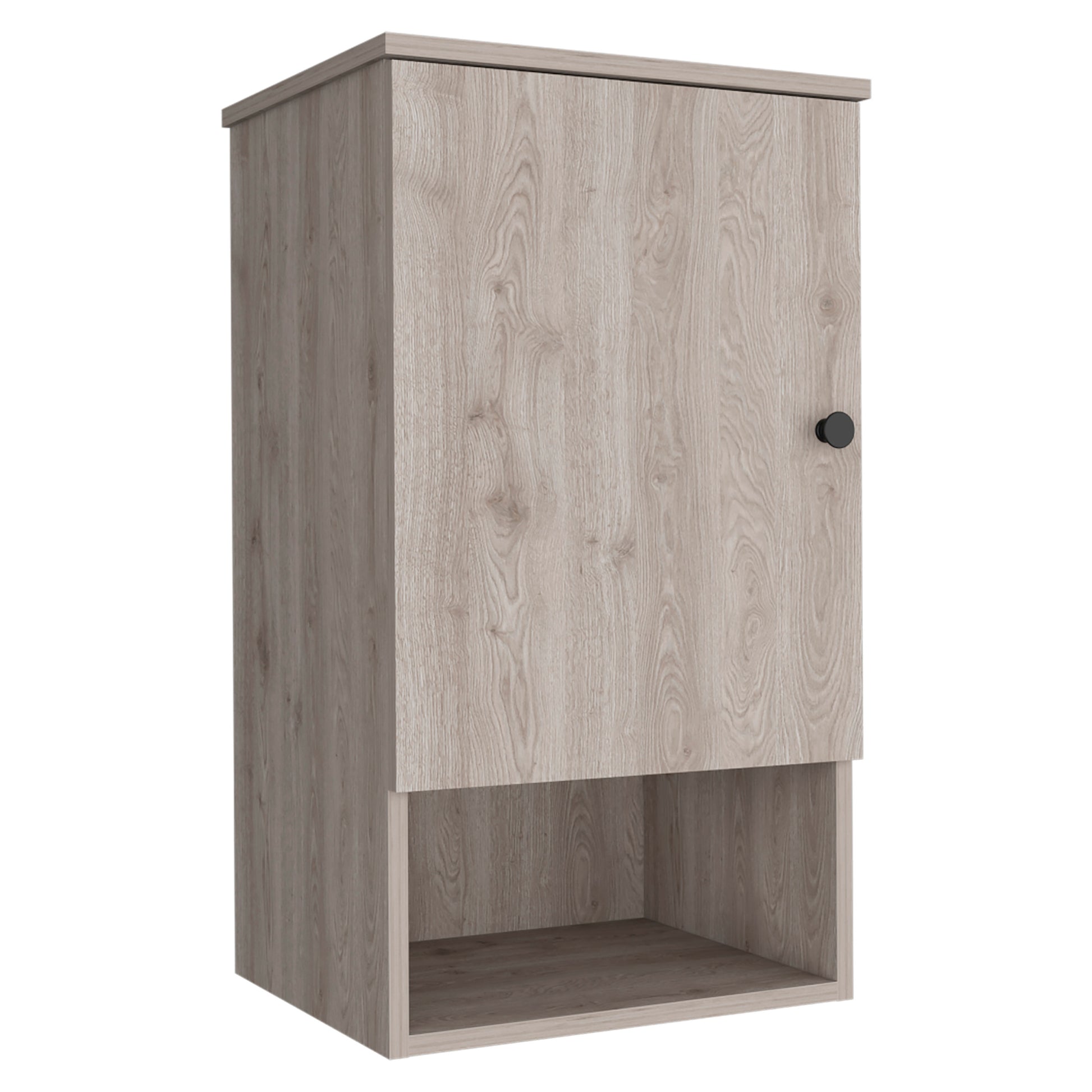 St. Angelo Medicine Cabinet, Two Internal Shelves, Single Door, One Shelf Grey 4 Bathroom Freestanding Modern Particle Board Engineered Wood