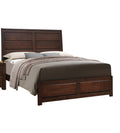 Walnut Queen Bed Box Spring Required Queen Walnut Wood Brown Panel Wood