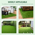 Outsunny 10' X 3' Artificial Turf Grass With Simulated Look & Feel Uv Protection, & Drain Holes For Rain, 1.25