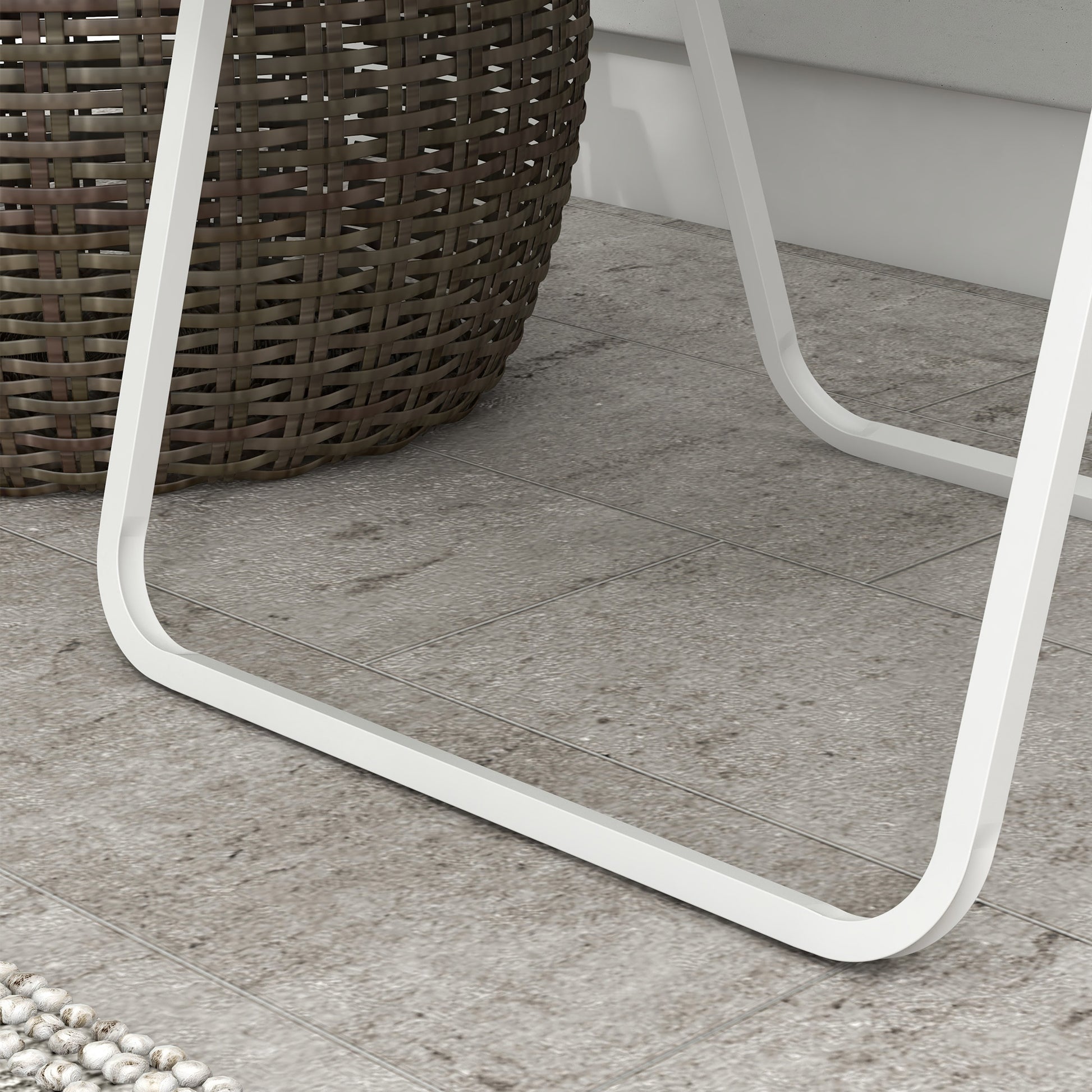 Outsunny Set Of 2 Patio Folding Chairs, Classic Outdoor Camping Chairs, Portable Lawn Chairs For Camping, Garden, Pool, Beach, Backyard W Armrests, Blue Blue Steel