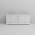 White Double Bath Vanity 80 In. W X 22 In. D White Plywood Wood