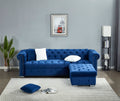 Reversible Sectional Sofa 4 Seater Oversized Convertible L Shaped Couch Velvet Sofa Couch Navy Blue Velvet 4 Seat