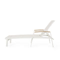 Oxton Chaise Lounge White Nylon Mesh