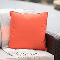 Coronado Square Pillow Set Of 2 Orange Fabric