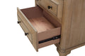 2 Drawer Nightstand With Sand Finish Sand Solid Wood Mdf