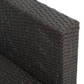 Patio Furniture, Outdoor Furniture, Seasonal Pe Wicker Furniture,7 Pcs Set Wicker Furniture With Lounger Sofa Yes Dark Gray Seats 6 Pe Rattan Iron Waterproof Fabric