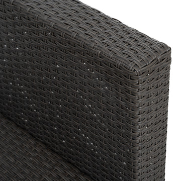 Patio Furniture, Outdoor Furniture, Seasonal Pe Wicker Furniture,7 Pcs Set Wicker Furniture With Lounger Sofa Yes Dark Gray Seats 6 Pe Rattan Iron Waterproof Fabric
