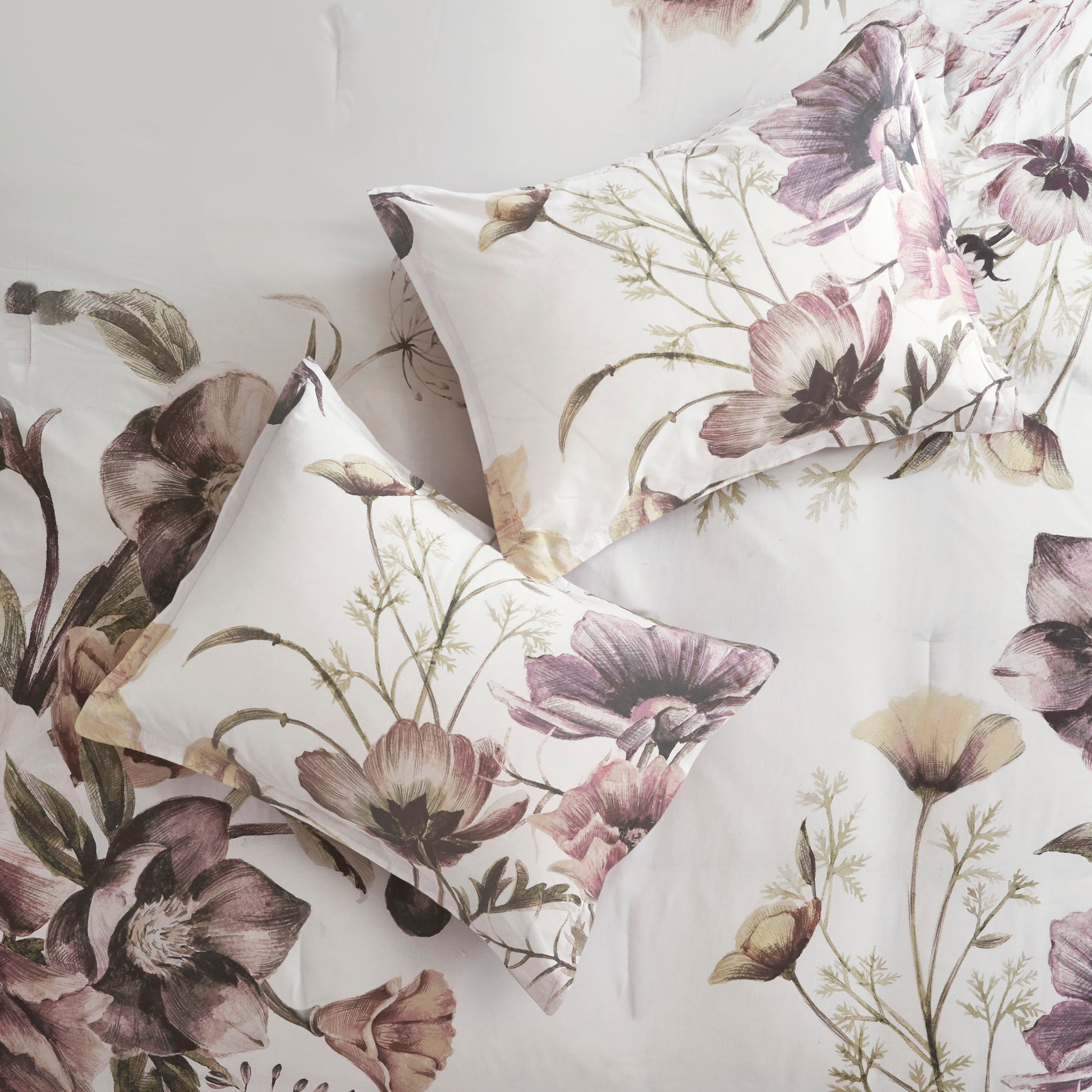 8 Piece Cotton Printed Comforter Set Blush King King Blush Polyester