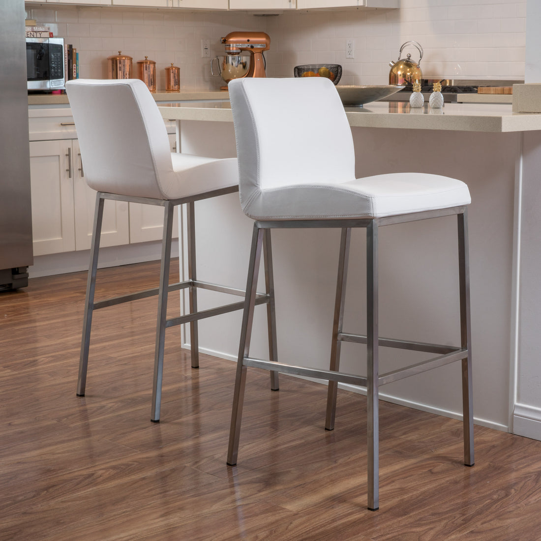 Barstool White Wood