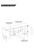 Media Console Modern Light Oak Tv Stand With Storage Stylish Entertainment Center For Living Rooms Adjustable Shelves, Cable Management, Fits 65 85 Inch Tvs Light Oak 70 79 Inches Solid Wood