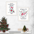 2 Piece Vignette Cat & Dog Christmas Enjoyment White Framed Wall Art For Living Room, Bedroom Wall Art Print For Home Decor By Deb Strain Multi Wood Paper
