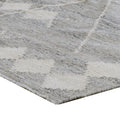 Modern 3 X 8 Runner Area Rug, Handwoven Geometric Pattern, Gray, Multicolor Gray Polyester