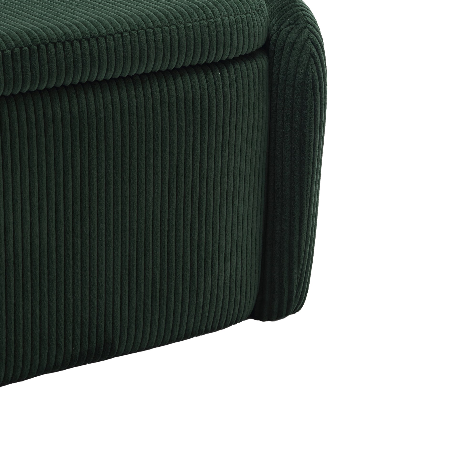 Coolmore Storage Ottoman,Bedroom End Bench,Upholstered Fabric Storage Ottoman With Safety Hinge, Entryway Padded Footstool, Ottoman Bench For Living Room & Bedroom Emerald Emerald Foam Velvet