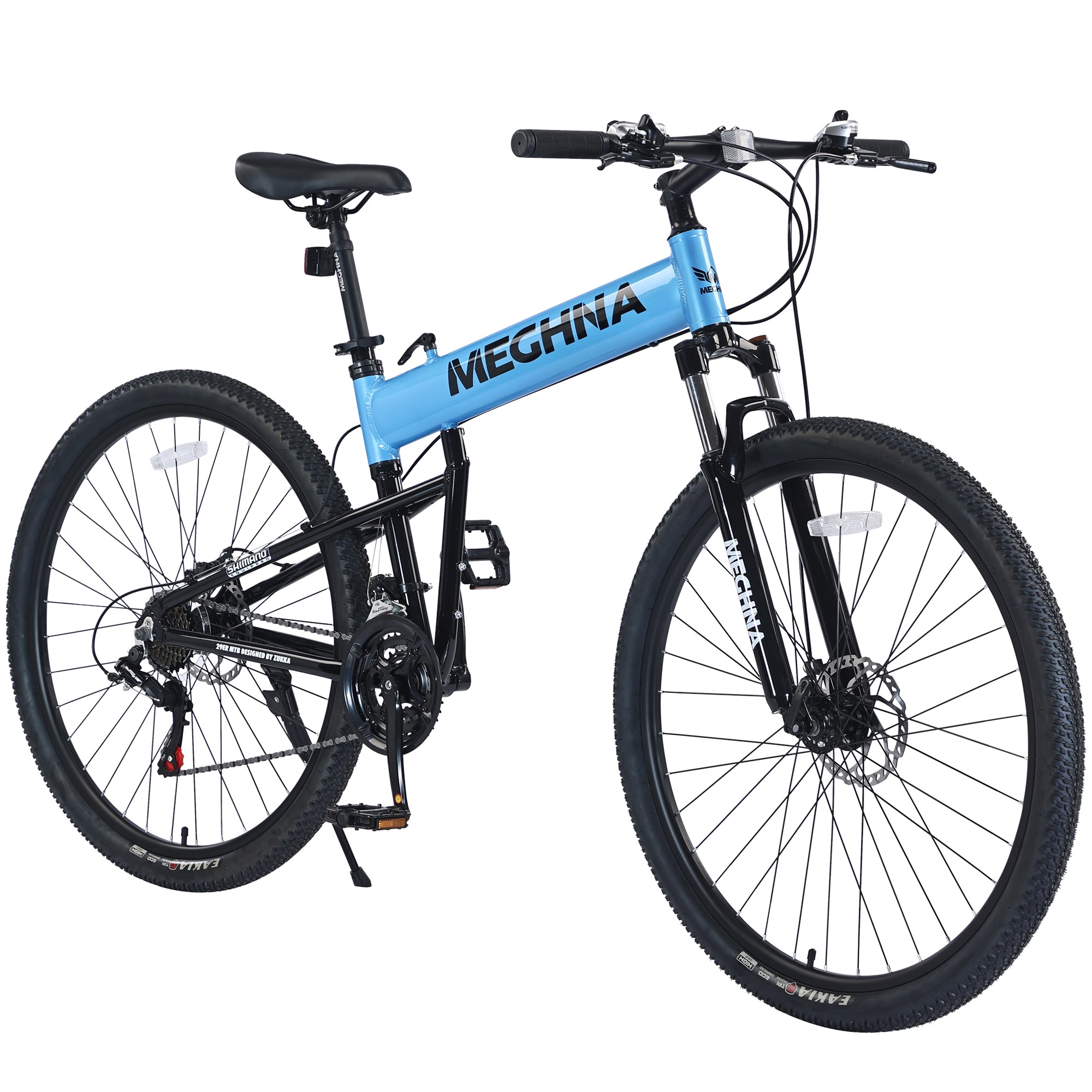 29" Folding Mountain Bike ,Suspension Fork,Aluminium Alloy Frame 21Speed Mountain Bike Cycling Blue Garden & Outdoor Aluminium Alloy