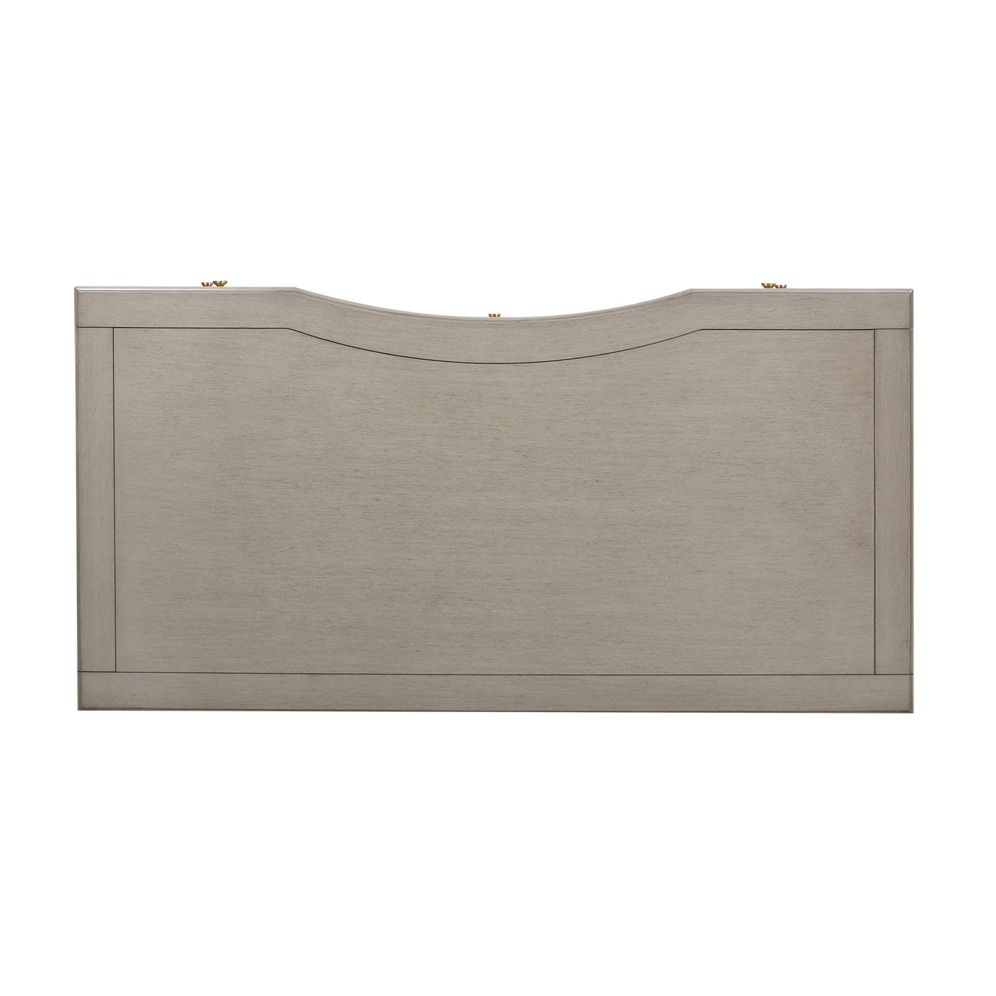 Dauphin Gold Accent 5 Drawer Wood Executive Desk, Grey Cashmere Wood Gray Solid Wood Mdf Wood
