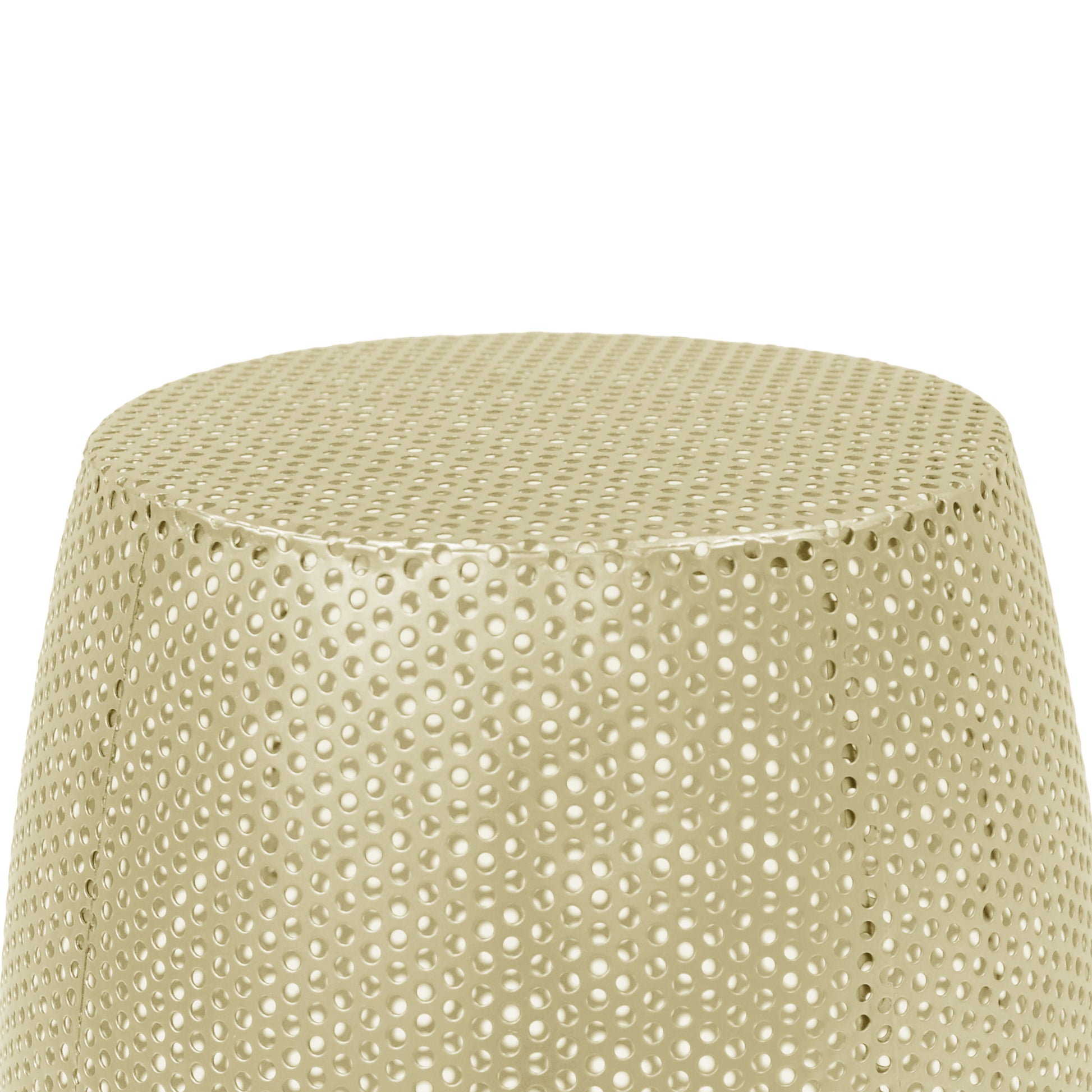 Round Metal Hollow Side Table Gold Metal