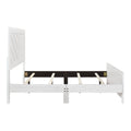Contemporary White Finish Queen Size Panel Bed Wooden Bedroom Furniture 1Pc, Bed In A Box Box Spring Required Queen White Bedroom Bed Frame Wood