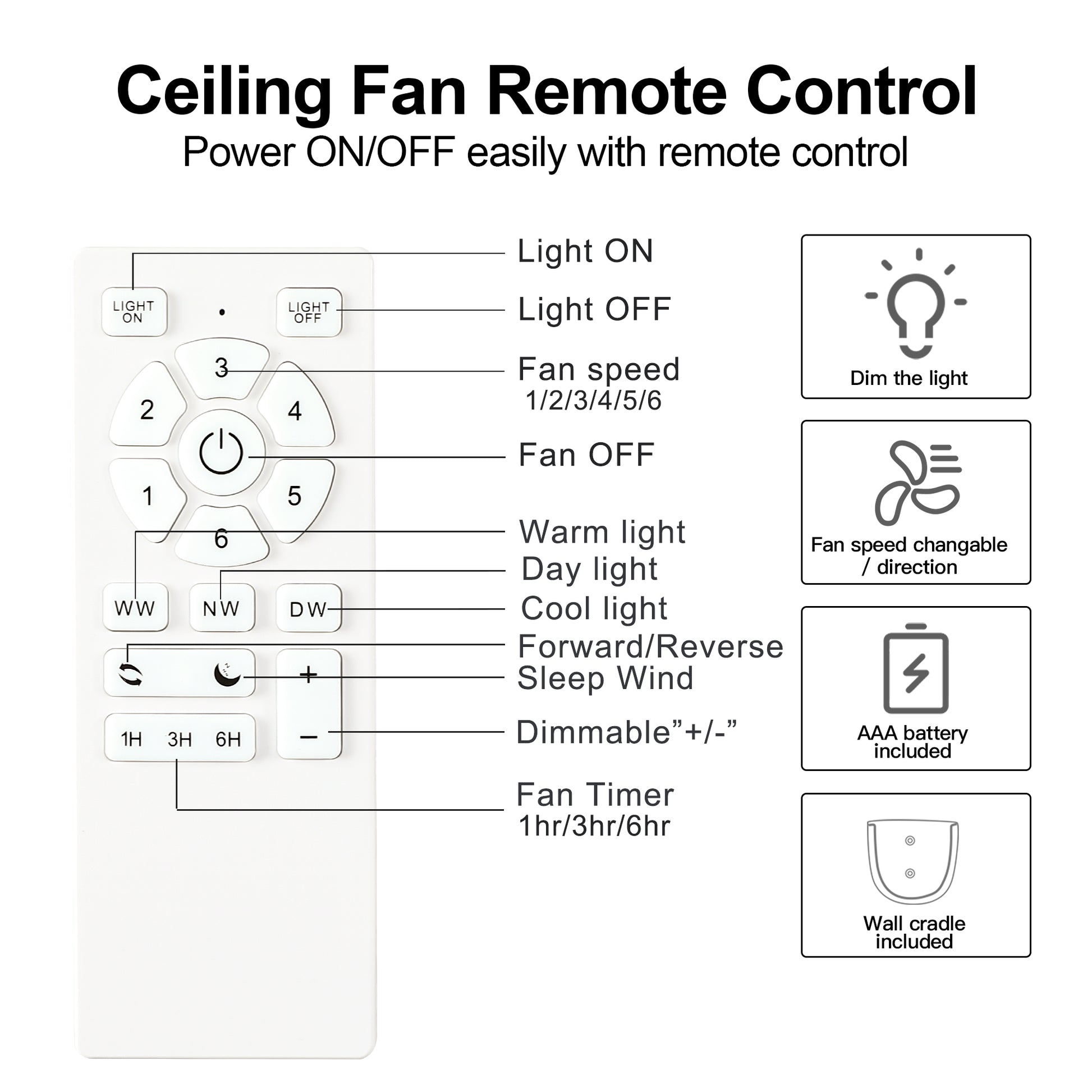 42" Yuhao Farmhouse Rustic Led Ceiling Fan With Brown Wood Grain Abs Blades And Remote Control Brown Abs