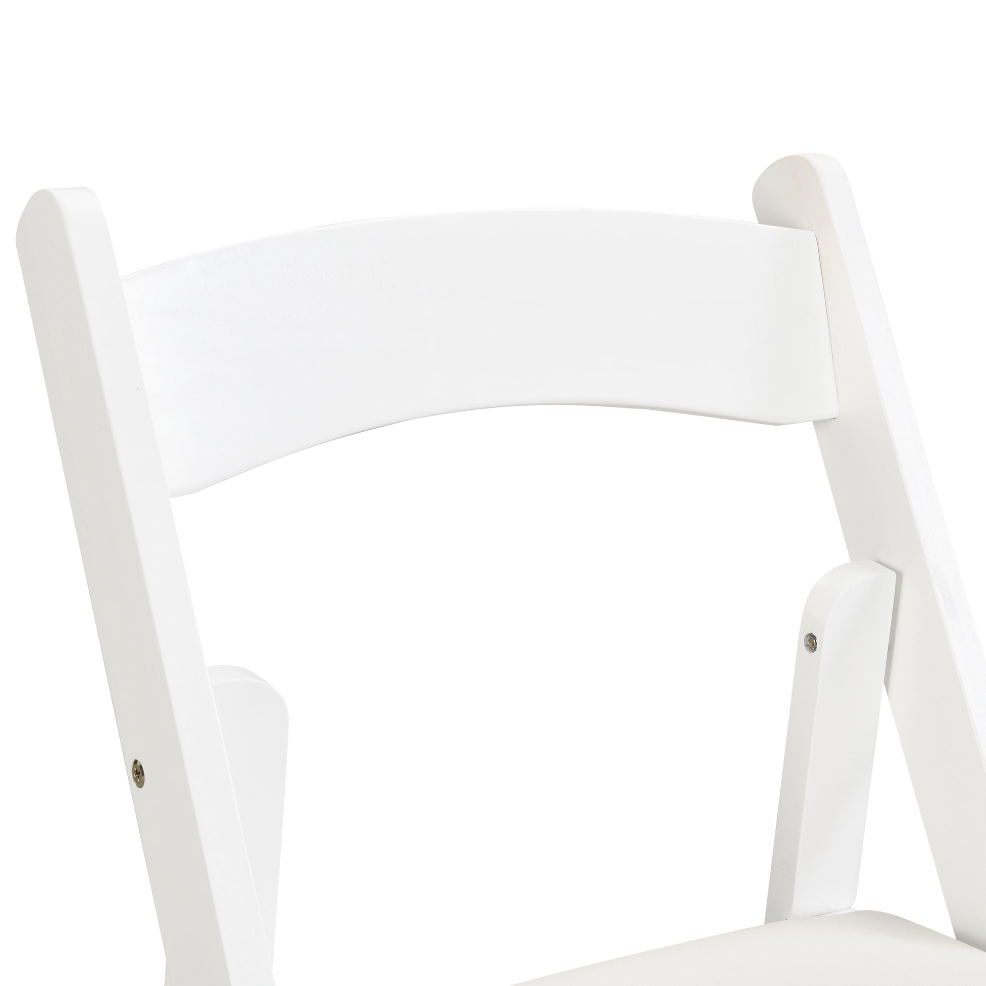 Upholstered Folding Chair,Space Saving, Easy To Carry, ,4Pcs,Beige Cushion White Shelf,Dining Room Beige White Wood
