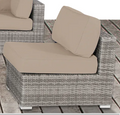 Luxury Outdoor Patio Sofa Set With Cushions All Weather Wicker Furniture For Garden, Backyard, Or Poolside Lounge Durable, Modern Design Grey Wicker